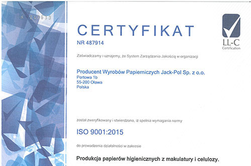 Certificates ISO 9001