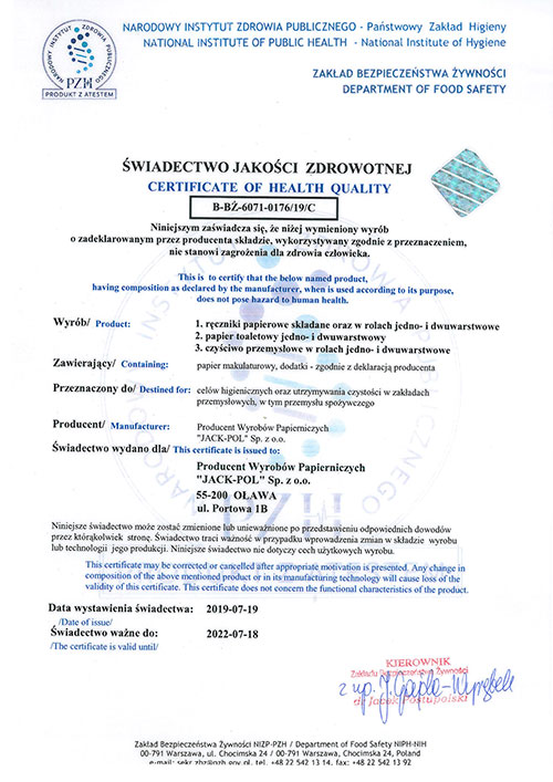 Certificate PZH